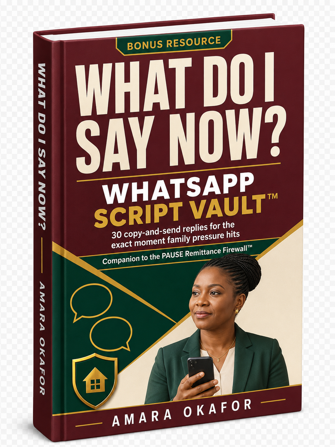 What Do I Say Now WhatsApp Script Vault bonus mockup